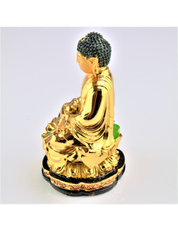 Bouddha Sakyamuni de méditation assis doré