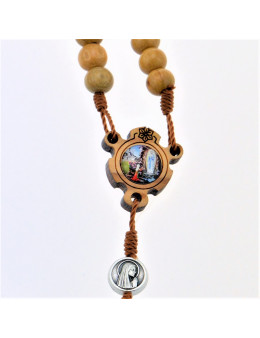 Chapelet corde en bois d'olivier