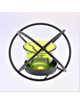 Photophore boule métal et verre