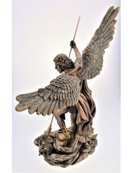 Grande statue Archange St Michel avec lance