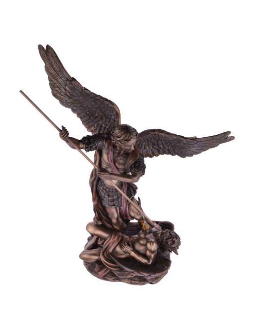 Grande statue Archange St Michel avec lance