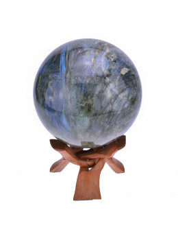 Sphère Labradorite 10.5 cm avec suport