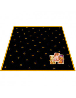Tapis Noir Velours 80 x 80 cm - Astrologie