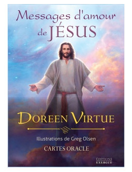 Messages d'amour de Jésus - coffret de 44 cartes 10 x 14 -oracle et un livre explicatif