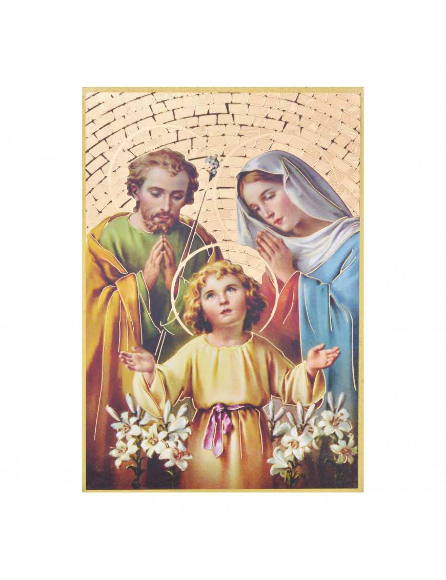 Image sainte sur bois - Sainte Famille - 15x10