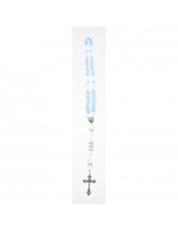 Chapelet Echelle du paradis chaîne avec perles bleues avec boite