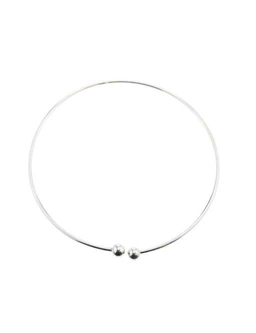 Support collier argent
